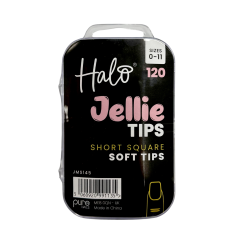 Halo Jellie Tips Short Carré clear x 120 Size 0-11