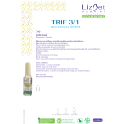 TRI-F Vernis SOIN Durcisseur hyper Brillant - Lizbet 16ml