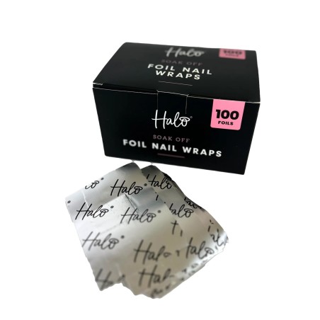Halo Papillote Alu - Nail Foil Wrap - boite de 100