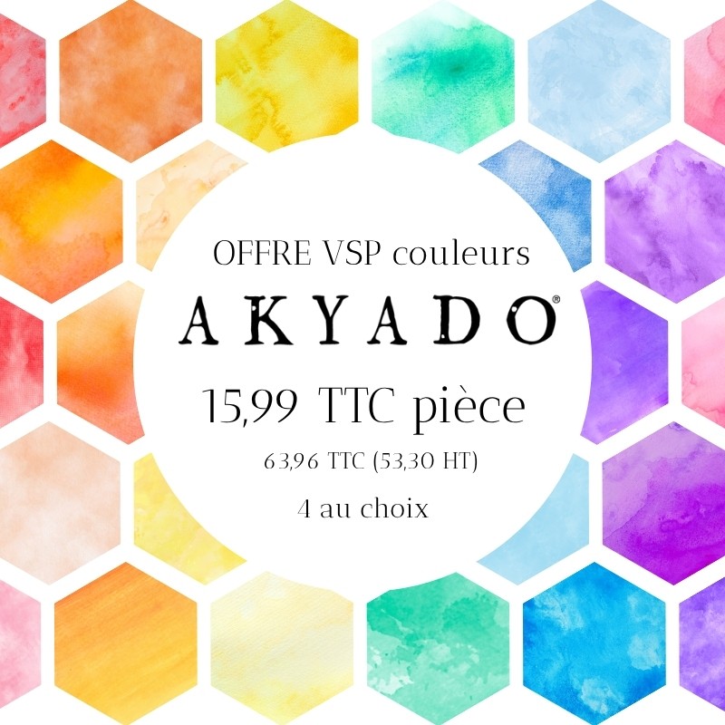Offre 4 VSP couleurs au choix Akyado