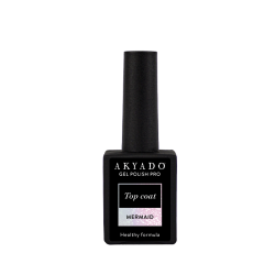Top Coat Mermaid finition semi-permanente brillante effet nacré rosé shimmerisé UV LED