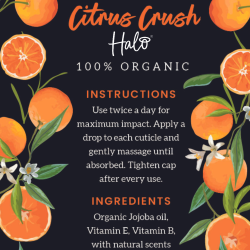par 6+1 Halo Huile cuticule Citrus 15ml 100% naturel