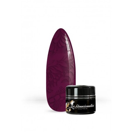 Gel 3D 005 Spécial NAIL ART volume Aubergine 5g Akyado