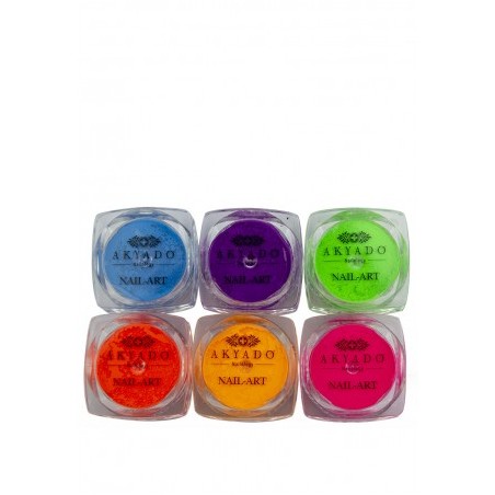 Pigment effet fumée Smoke et Néon (1 lot de 6) AKYADO