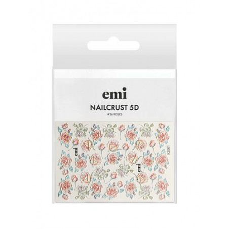 Sticker NC5D_26 Roses Nailcrust 5D E.Mi